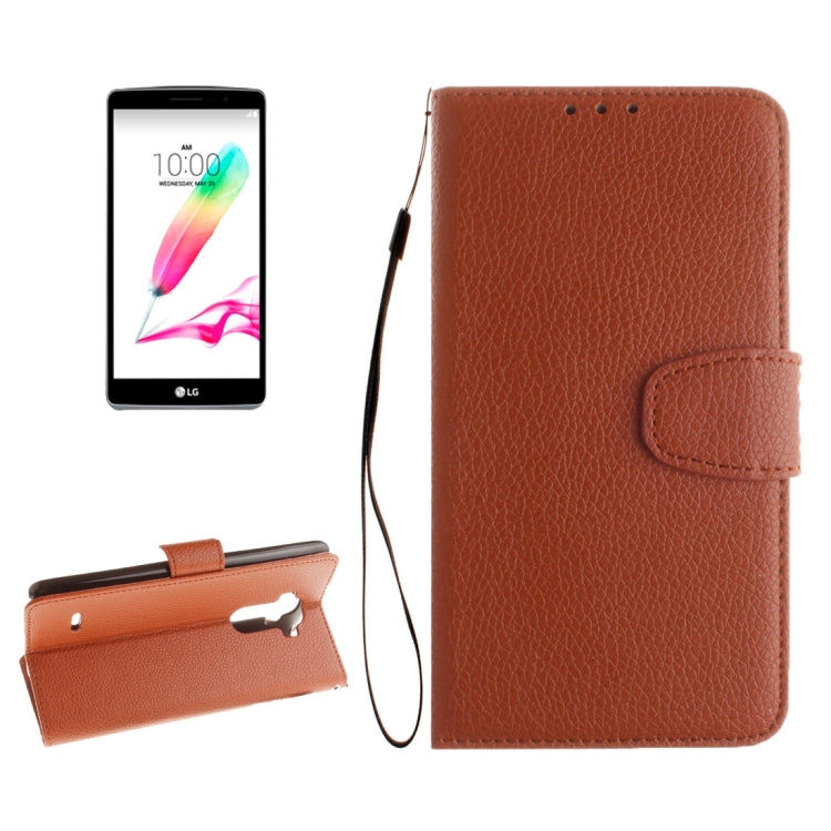 For LG G4 Stylus Litchi Texture Horizontal Flip Leather Case with Holder & Card Slots & Wallet & Photo Frame & Lanyard