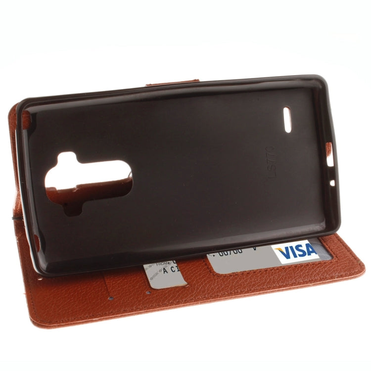 For LG G4 Stylus Litchi Texture Horizontal Flip Leather Case with Holder & Card Slots & Wallet & Photo Frame & Lanyard