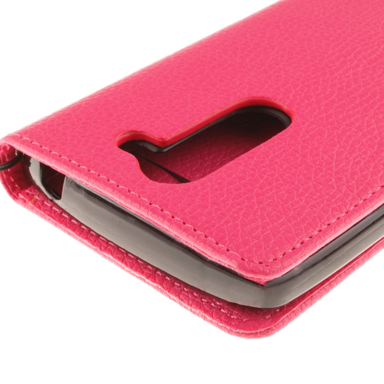 For LG Leon / H340 Litchi Texture Horizontal Flip Leather Case with Holder & Card Slots & Wallet & Photo Frame & Lanyard