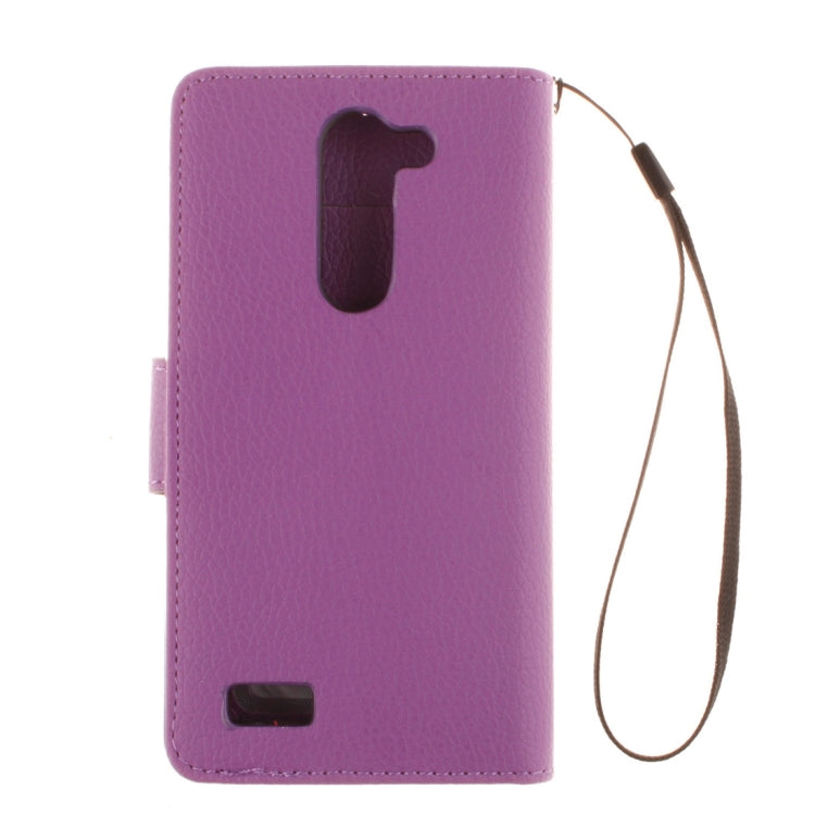 For LG Leon / H340 Litchi Texture Horizontal Flip Leather Case with Holder & Card Slots & Wallet & Photo Frame & Lanyard