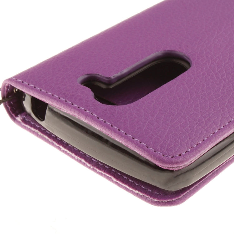 For LG Leon / H340 Litchi Texture Horizontal Flip Leather Case with Holder & Card Slots & Wallet & Photo Frame & Lanyard