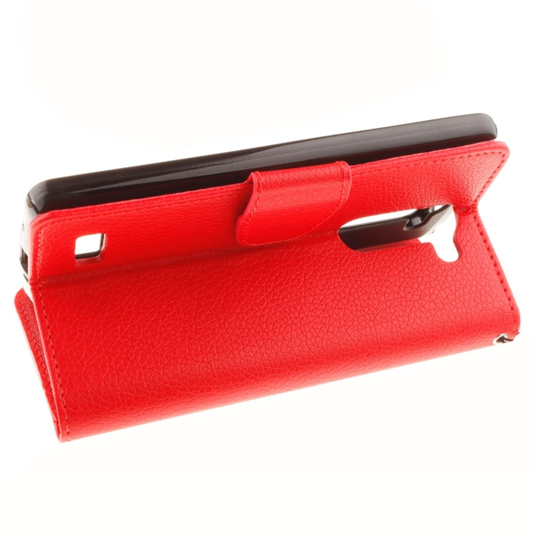 For LG Leon / H340 Litchi Texture Horizontal Flip Leather Case with Holder & Card Slots & Wallet & Photo Frame & Lanyard