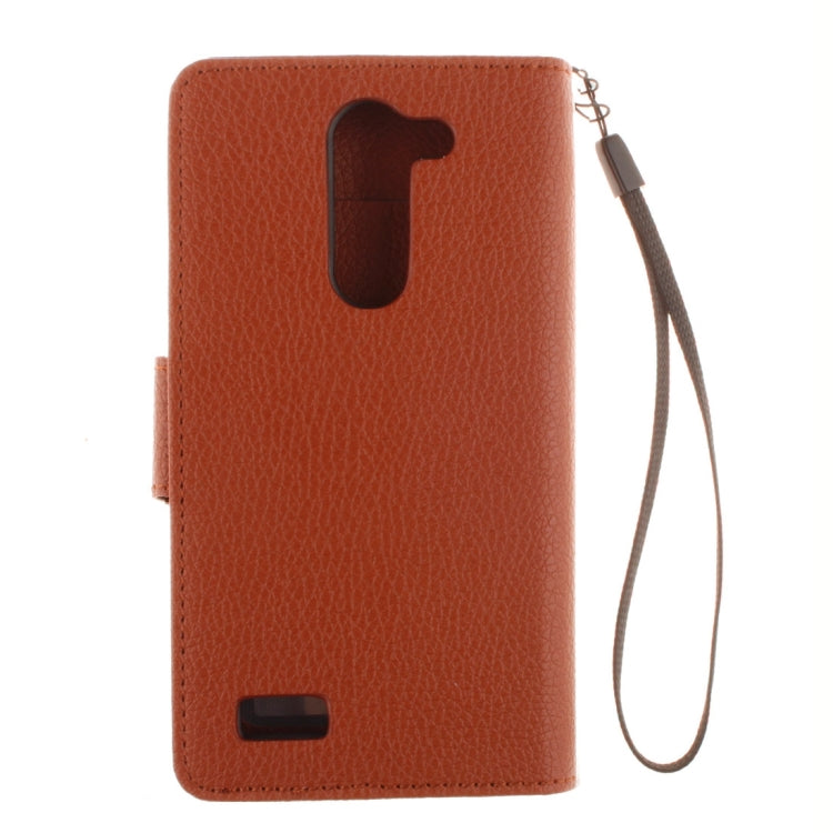 For LG Leon / H340 Litchi Texture Horizontal Flip Leather Case with Holder & Card Slots & Wallet & Photo Frame & Lanyard