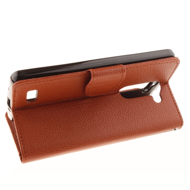 For LG Leon / H340 Litchi Texture Horizontal Flip Leather Case with Holder & Card Slots & Wallet & Photo Frame & Lanyard