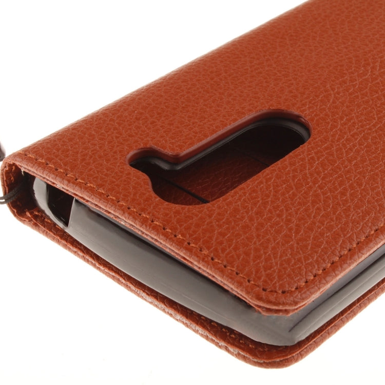For LG Leon / H340 Litchi Texture Horizontal Flip Leather Case with Holder & Card Slots & Wallet & Photo Frame & Lanyard