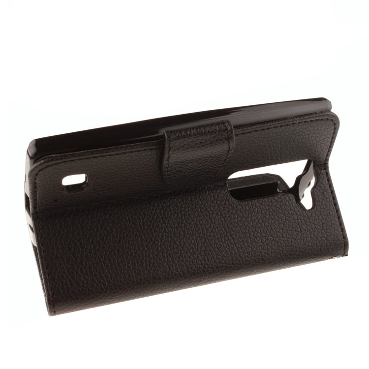 For LG Spirit H420 / H440 / C70 Litchi Texture Horizontal Flip Leather Case with Holder & Card Slots & Wallet & Photo Frame & Lanyard