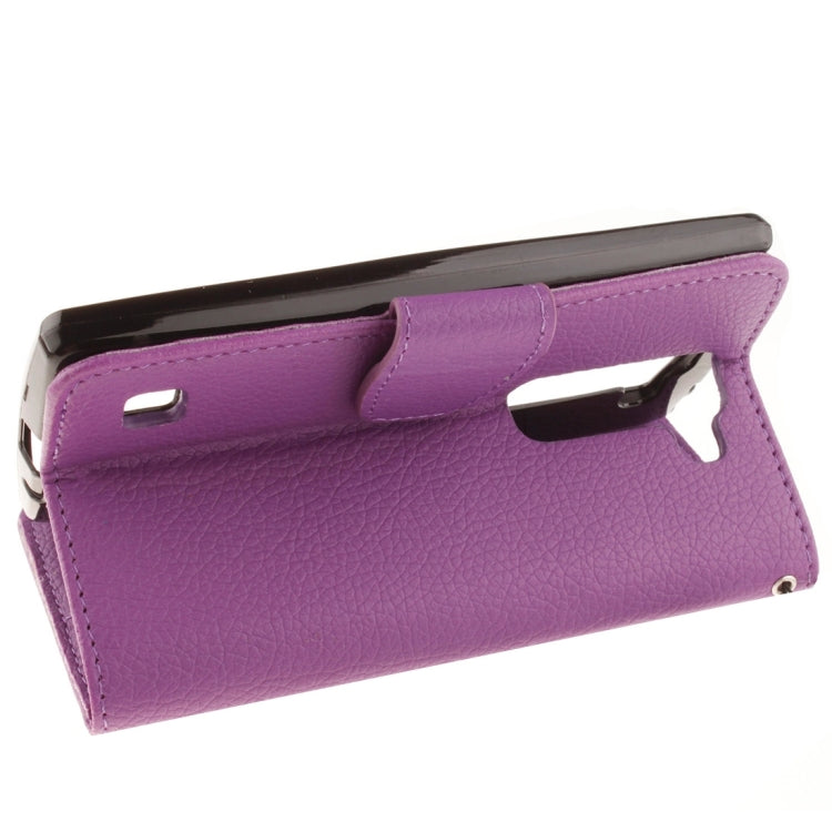 For LG Spirit H420 / H440 / C70 Litchi Texture Horizontal Flip Leather Case with Holder & Card Slots & Wallet & Photo Frame & Lanyard