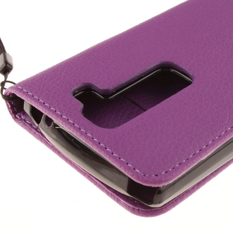 For LG Spirit H420 / H440 / C70 Litchi Texture Horizontal Flip Leather Case with Holder & Card Slots & Wallet & Photo Frame & Lanyard