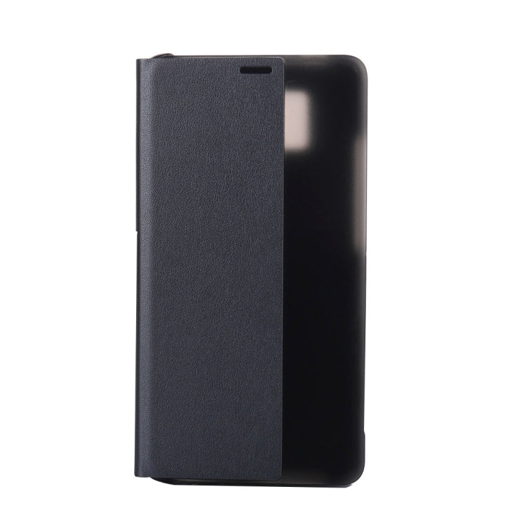 For Huawei Mate 10 PC + PU Litchi Texture Horizontal Flip Smart View Flip Leather Case Back Cover with Sleep / Wake-up