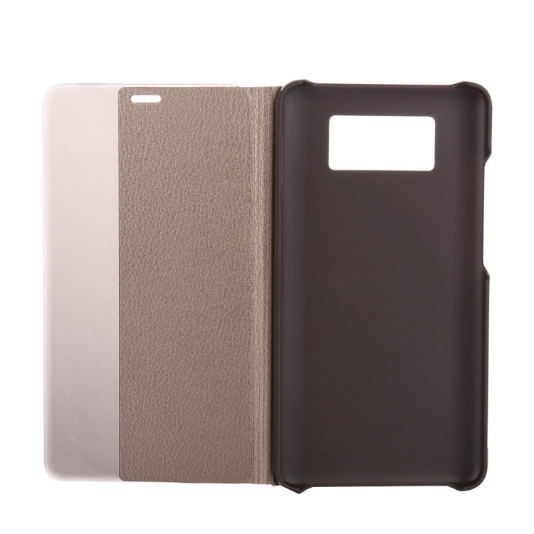 For Huawei Mate 10 PC + PU Litchi Texture Horizontal Flip Smart View Flip Leather Case Back Cover with Sleep / Wake-up