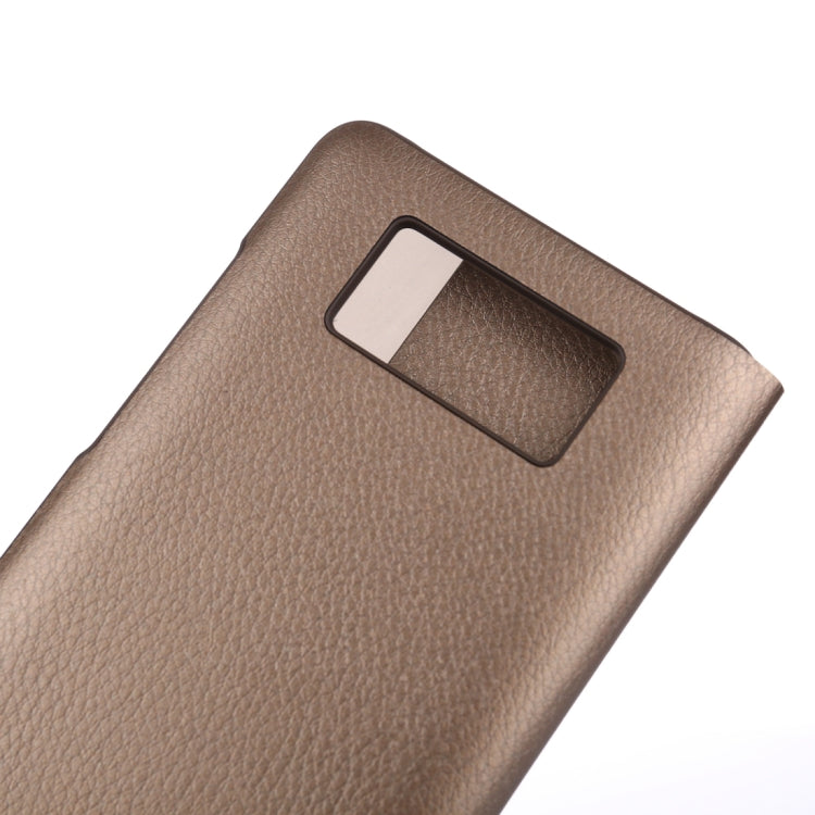 For Huawei Mate 10 PC + PU Litchi Texture Horizontal Flip Smart View Flip Leather Case Back Cover with Sleep / Wake-up