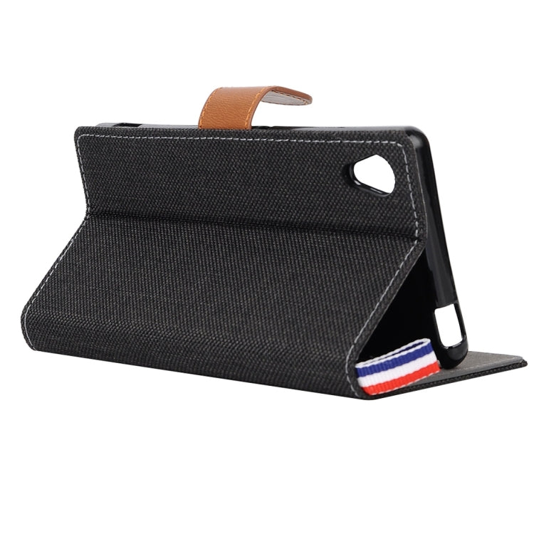 For Sony Xperia X Performance Denim Texture Horizontal Flip Leather Case with Holder & Card Slots
