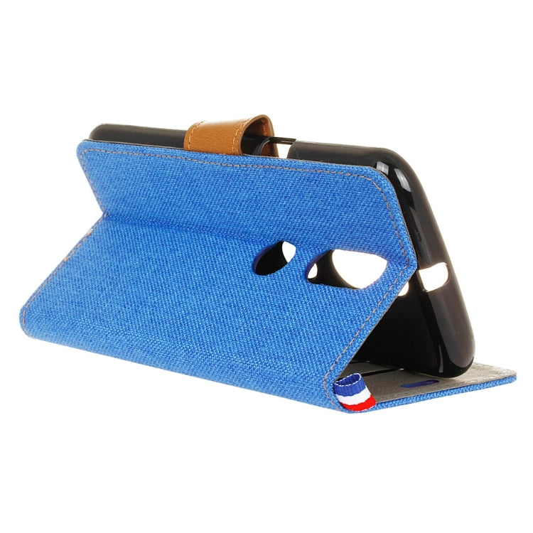 For Motorola Moto G (4rd gen) Denim Texture Horizontal Flip Leather Case with Magnetic Buckle & Holder & Card Slots