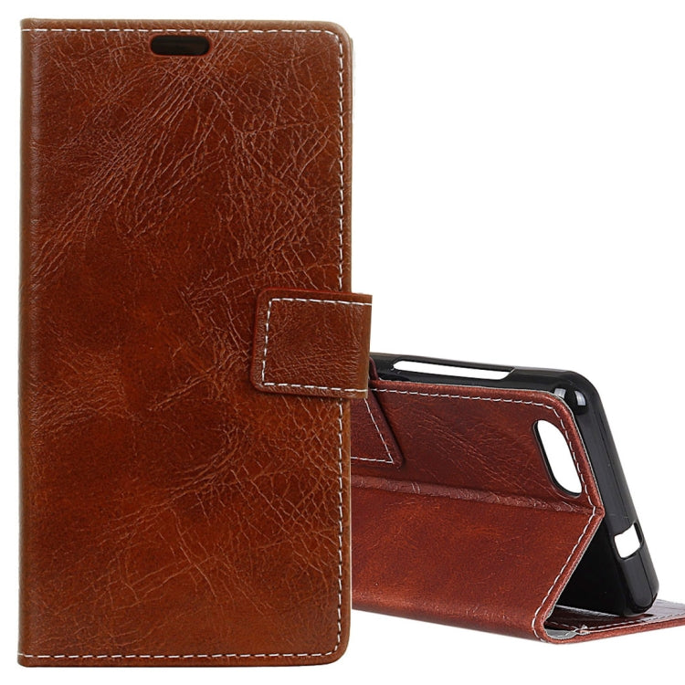 For DOOGEE X20 / X20L Retro Crazy Horse Texture Horizontal Flip Leather Case with Card Slots & Holder & Wallet & Photo Frame