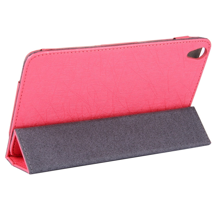For Huawei Honor Tablet 2 Strokes Texture Horizontal Flip Leather Case with 3-folding Holder