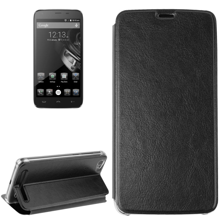 Horizontal Flip Leather Case with Holder for HOMTOM HT6