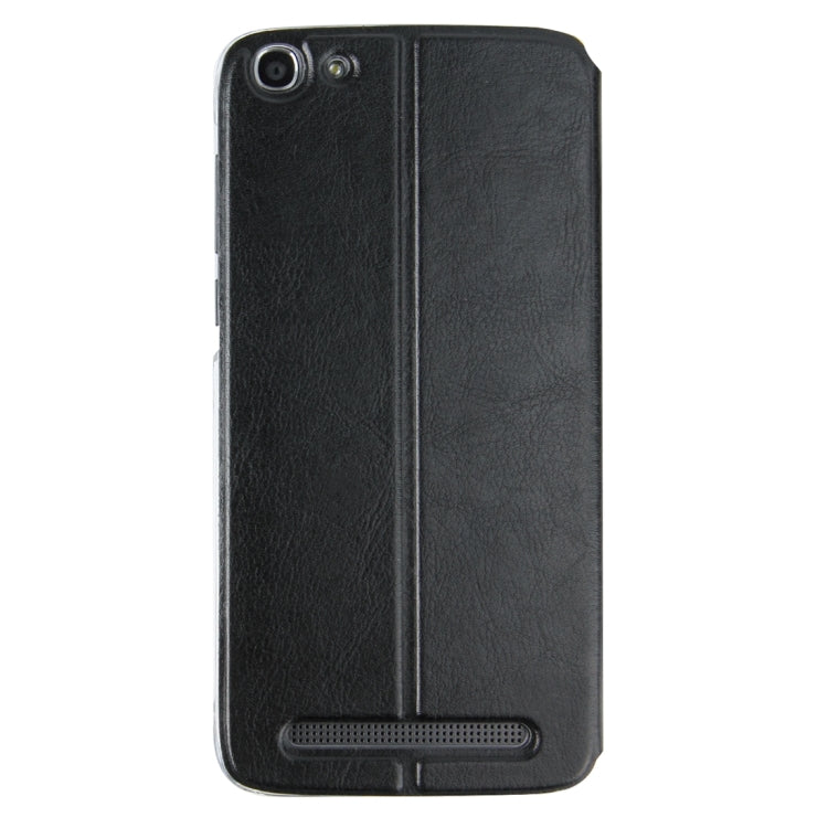 Horizontal Flip Leather Case with Holder for DOOGEE Y200