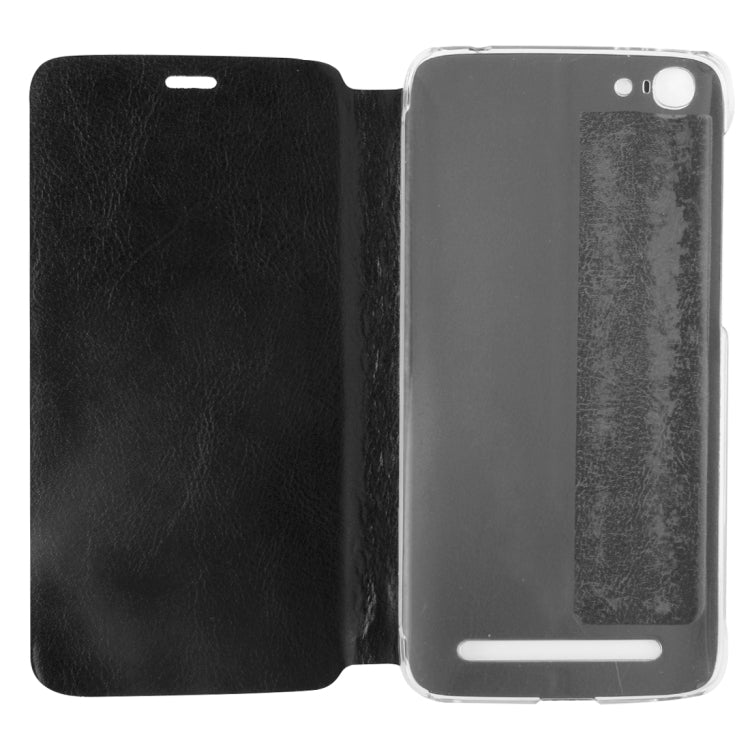 Horizontal Flip Leather Case with Holder for DOOGEE Y200