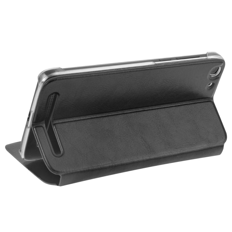 Horizontal Flip Leather Case with Holder for DOOGEE Y200