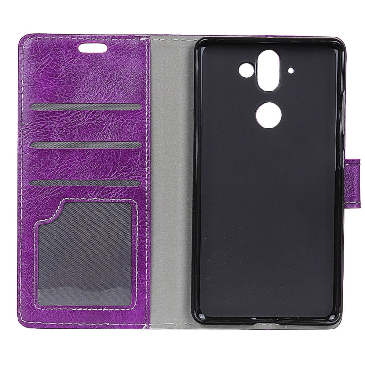 For NOKIA 8 Sirocco Retro Crazy Horse Texture Horizontal Flip Leather Case with Card Slots & Holder & Wallet & Photo Frame