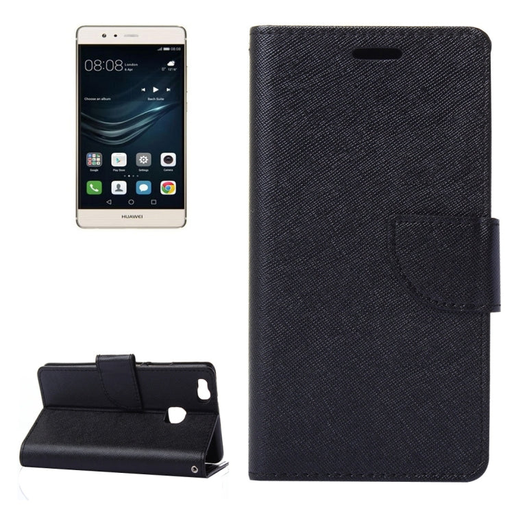 For Huawei P9 Lite Cross Texture Leather Case with Holder & Card Slots & Wallet