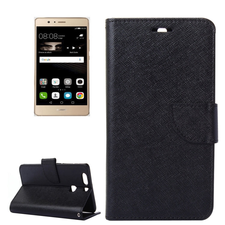 For Huawei P9 Plus Cross Texture Leather Case with Holder & Card Slots & Wallet
