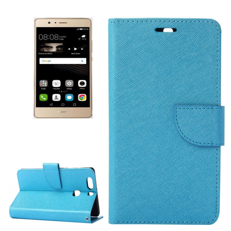 For Huawei P9 Plus Cross Texture Leather Case with Holder & Card Slots & Wallet