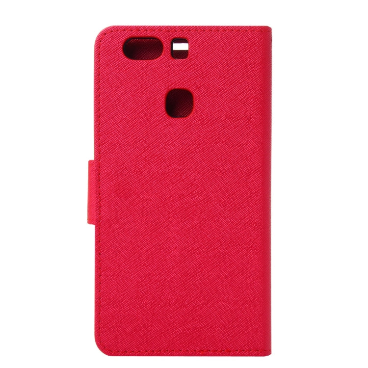 For Huawei P9 Plus Cross Texture Leather Case with Holder & Card Slots & Wallet