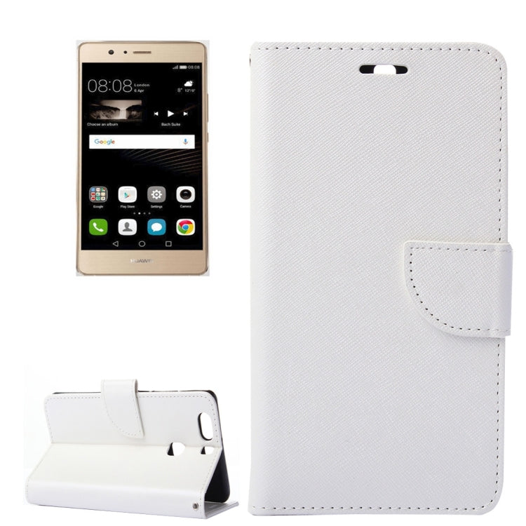For Huawei P9 Plus Cross Texture Leather Case with Holder & Card Slots & Wallet
