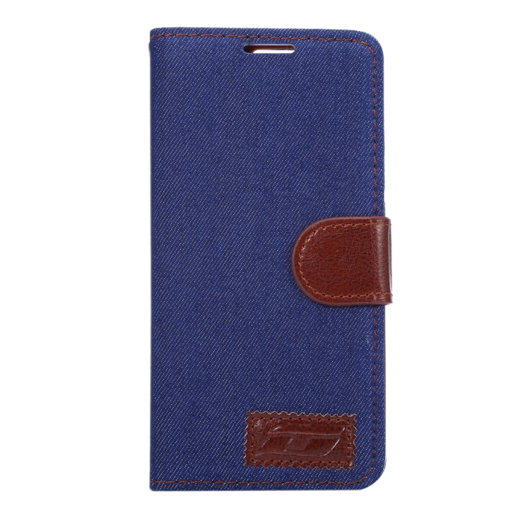 For Huawei P9 Jeans Horizontal Flip Leather Case with Holder & Card Slots