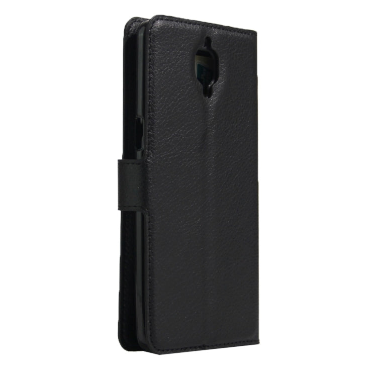 For OnePlus Three Litchi Texture Horizontal Flip Leather Case with Magnetic Buckle & Holder & Card Slots & Wallet