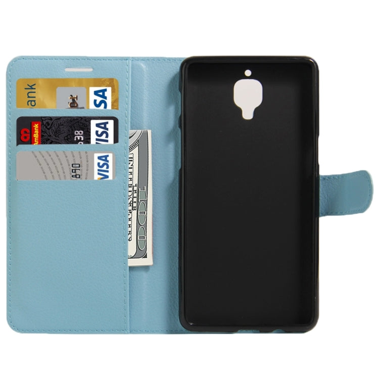 For OnePlus Three Litchi Texture Horizontal Flip Leather Case with Magnetic Buckle & Holder & Card Slots & Wallet