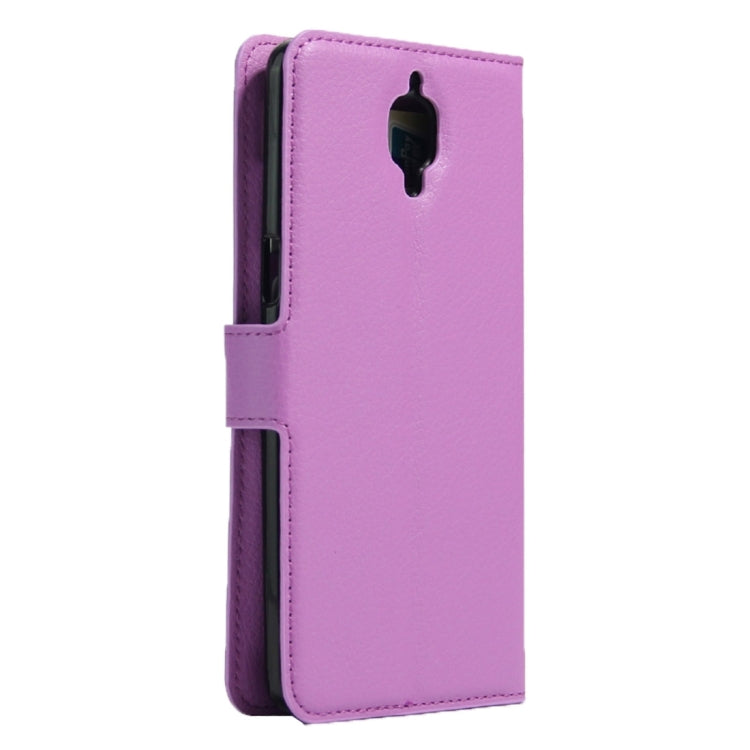 For OnePlus Three Litchi Texture Horizontal Flip Leather Case with Magnetic Buckle & Holder & Card Slots & Wallet