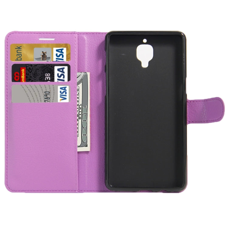 For OnePlus Three Litchi Texture Horizontal Flip Leather Case with Magnetic Buckle & Holder & Card Slots & Wallet