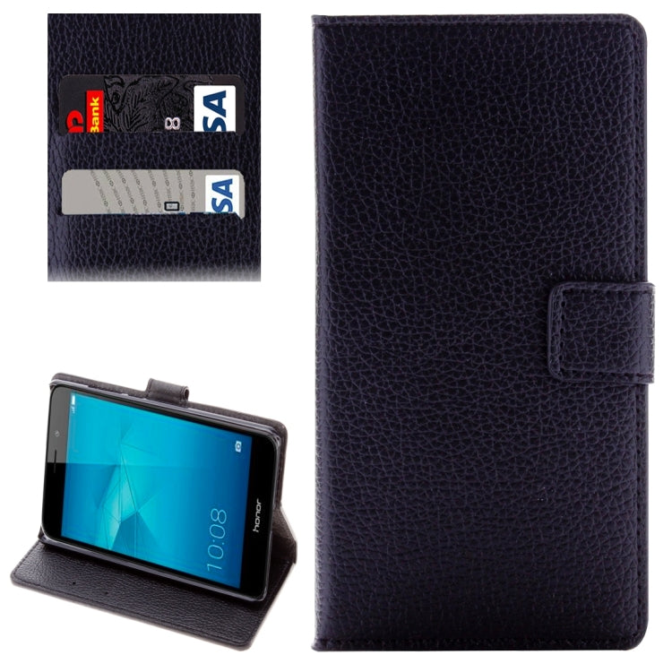 For Huawei Honor 5c Litchi Texture Horizontal Flip Leather Case with Holder & Card Slots & Wallet