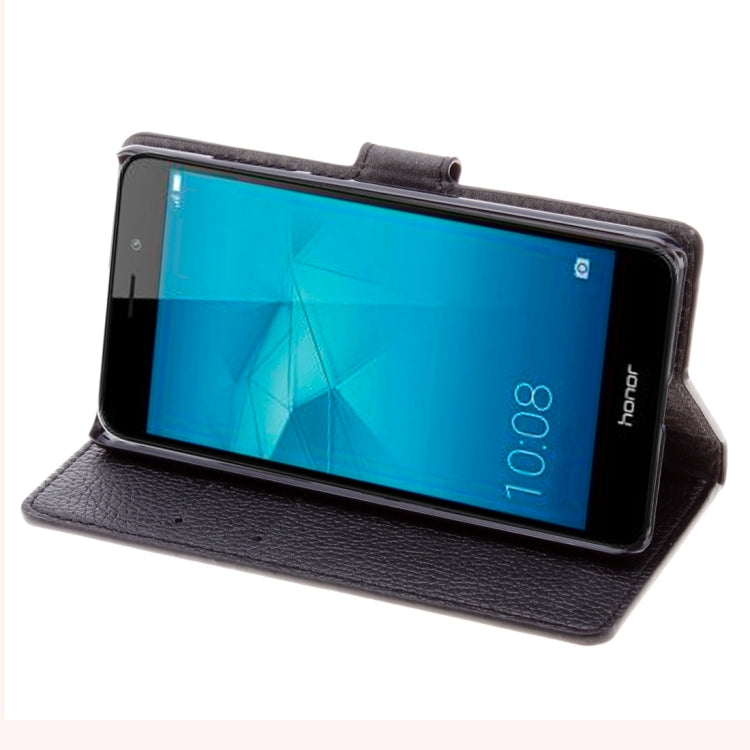 For Huawei Honor 5c Litchi Texture Horizontal Flip Leather Case with Holder & Card Slots & Wallet