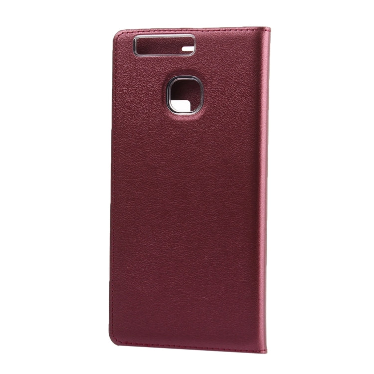 For Huawei P9 Horizontal Flip Leather Case with Smart Window