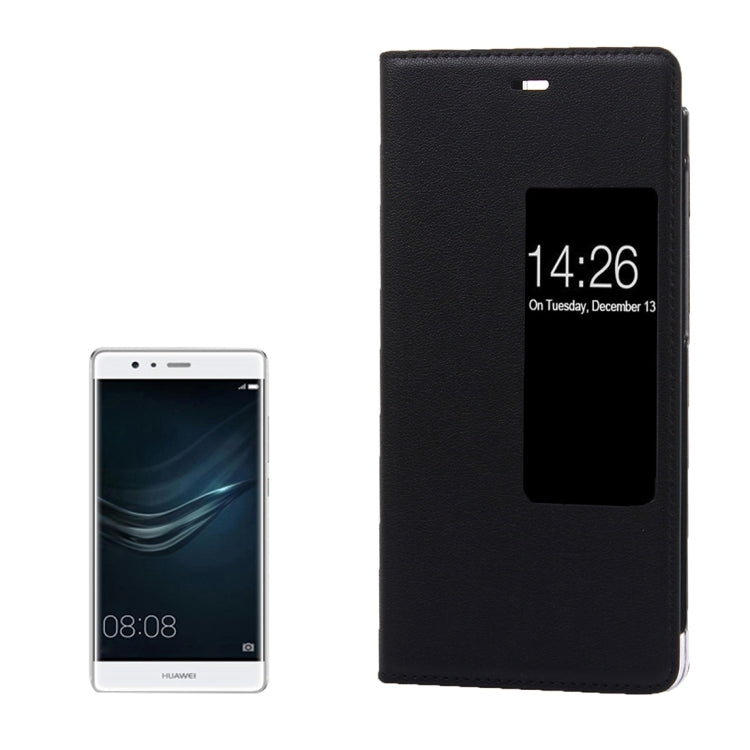 For Huawei P9 Horizontal Flip Leather Case with Smart Window