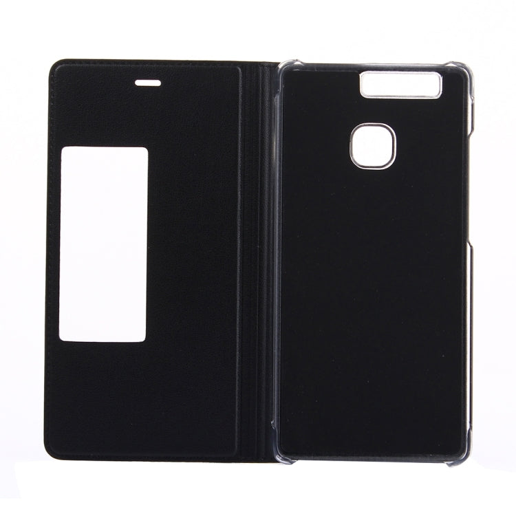 For Huawei P9 Horizontal Flip Leather Case with Smart Window