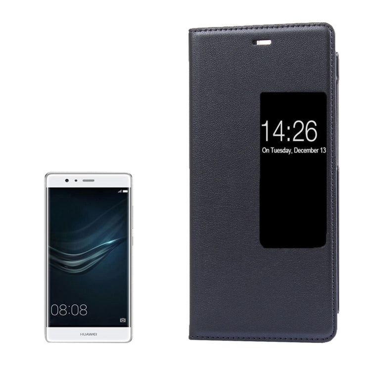 For Huawei P9 Horizontal Flip Leather Case with Smart Window