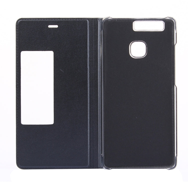 For Huawei P9 Horizontal Flip Leather Case with Smart Window