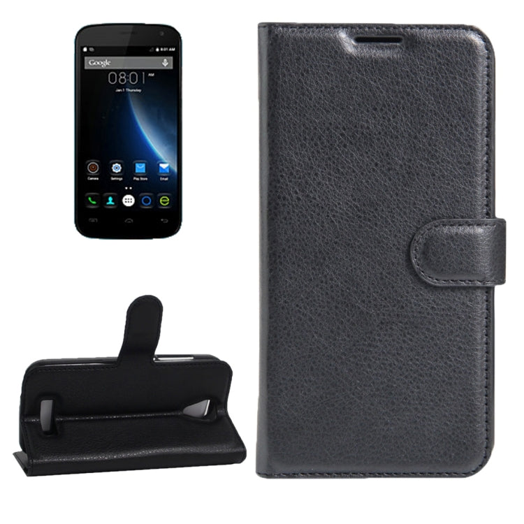 For DOOGEE X3 Litchi Texture Horizontal Flip Leather Case with Magnetic Buckle & Holder & Card Slots & Wallet