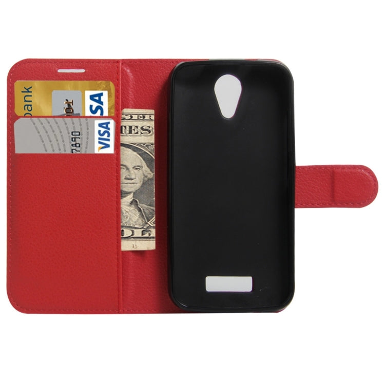 For DOOGEE X3 Litchi Texture Horizontal Flip Leather Case with Magnetic Buckle & Holder & Card Slots & Wallet