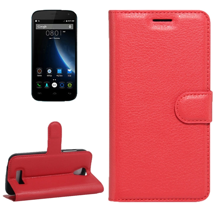 For DOOGEE X3 Litchi Texture Horizontal Flip Leather Case with Magnetic Buckle & Holder & Card Slots & Wallet