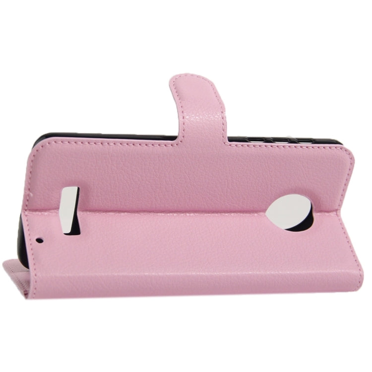 For Motorola Moto Z Force Litchi Texture Horizontal Flip Leather Case with Magnetic Buckle & Holder & Card Slots & Wallet