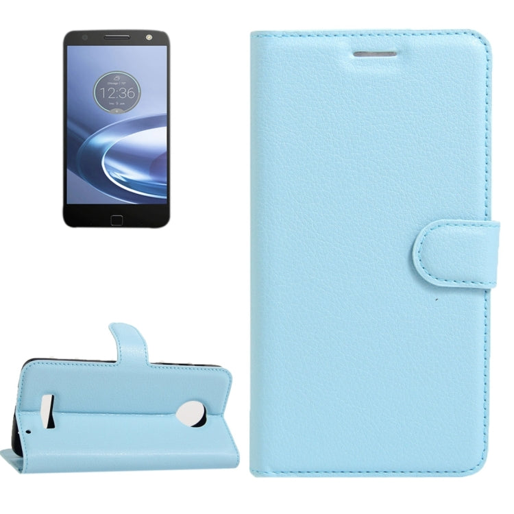 For Motorola Moto Z Force Litchi Texture Horizontal Flip Leather Case with Magnetic Buckle & Holder & Card Slots & Wallet