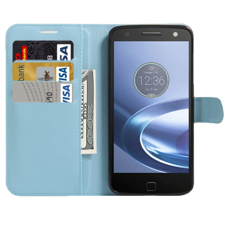 For Motorola Moto Z Force Litchi Texture Horizontal Flip Leather Case with Magnetic Buckle & Holder & Card Slots & Wallet