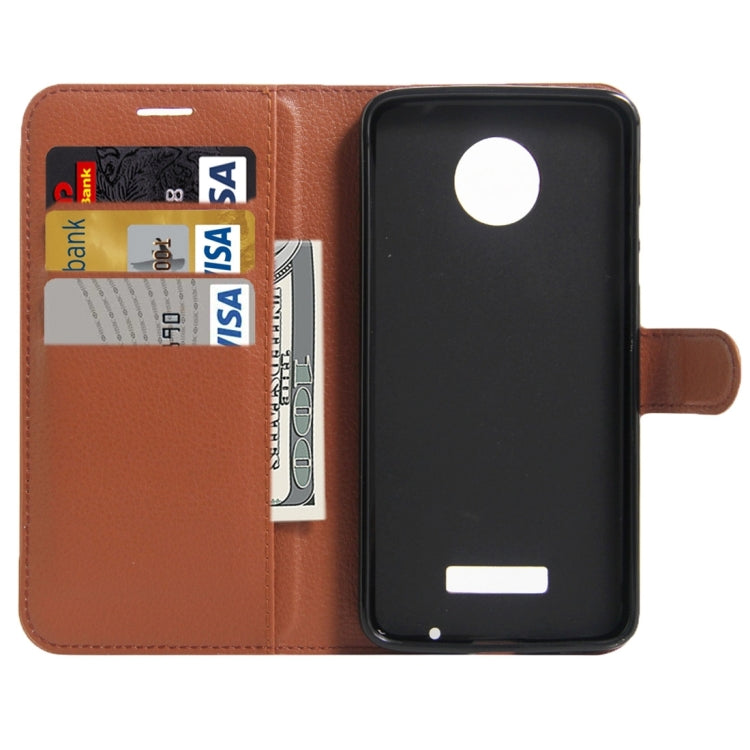 For Motorola Moto Z Force Litchi Texture Horizontal Flip Leather Case with Magnetic Buckle & Holder & Card Slots & Wallet