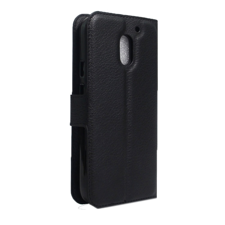 For Motorola Moto E (3rd Gen) Litchi Texture Horizontal Flip Leather Case with Magnetic Buckle & Holder & Card Slots & Wallet