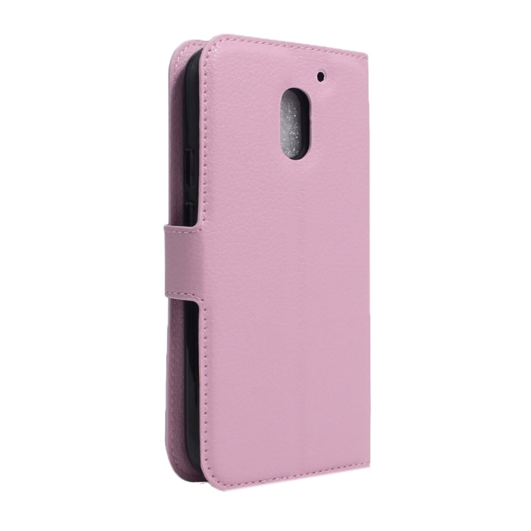 For Motorola Moto E (3rd Gen) Litchi Texture Horizontal Flip Leather Case with Magnetic Buckle & Holder & Card Slots & Wallet